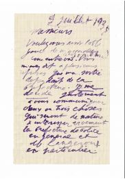 ARTAUD : Lettre autographe signée d'Antonin Artaud adressée à ses médecins au début de son internement - Signiert, Erste Ausgabe - Edition-Originale.com
