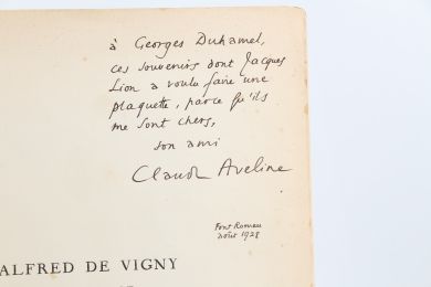 AVELINE : Sur l'Alfred de Vigny d'Anatole France - Autographe, Edition Originale - Edition-Originale.com