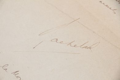 BACHELARD : Belle lettre autographe datée et signée adressée à Pierre Seghers à propos de son admiration pour la poésie et de la lecture récente de son recueil Le domaine public  : 