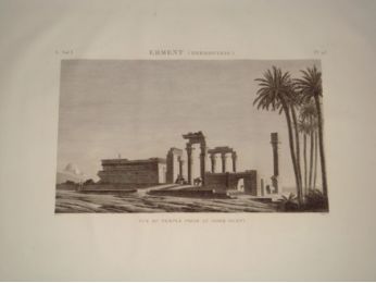 DESCRIPTION DE L'EGYPTE.  Erment (Hermonthis). Vue du temple prise au nord-ouest. (ANTIQUITES, volume I, planche 93) - First edition - Edition-Originale.com