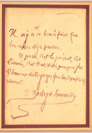 BARBEY D'AUREVILLY : Aphorisme autographe signé : 