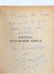 BARJAVEL : Journal d'un homme simple - Autographe, Edition Originale - Edition-Originale.com
