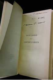 BARRES : Toute licence sauf contre l'amour - Signed book, First edition - Edition-Originale.com