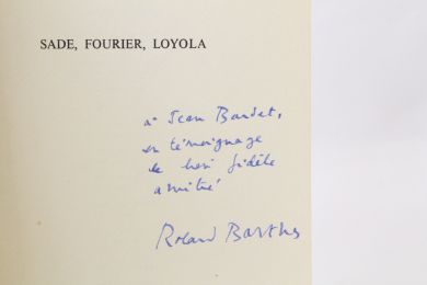 BARTHES : Sade Fourier Loyola - Signed book, First edition - Edition-Originale.com