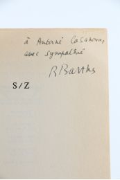 BARTHES : S/Z - Signed book, First edition - Edition-Originale.com