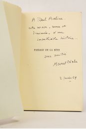 BEALU : Passage de la bête - Libro autografato, Prima edizione - Edition-Originale.com