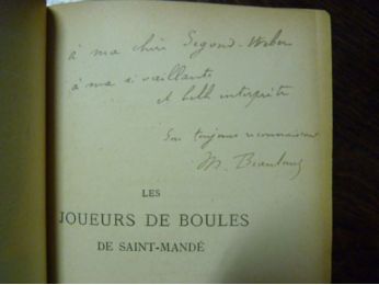 BEAUBOURG : Les joueurs de boules de Saint-Mandé - Autographe, Edition Originale - Edition-Originale.com