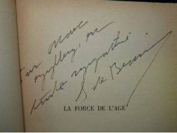 BEAUVOIR : La force de l'âge - Signed book, First edition - Edition-Originale.com