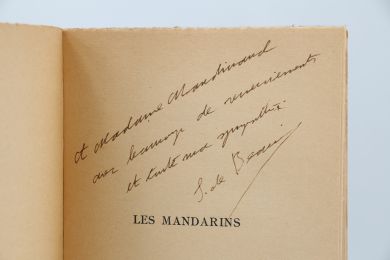 BEAUVOIR : Les Mandarins - Autographe, Edition Originale - Edition-Originale.com