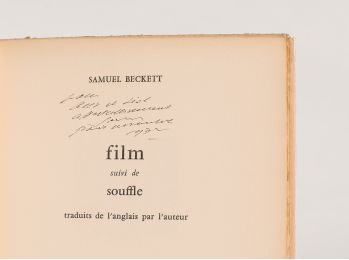 BECKETT : Film suivi de Souffle - Autographe, Edition Originale - Edition-Originale.com