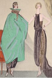 BEER : Les Deux Soeurs. Manteau et robe pour le soir, de Beer (pl.54, La Gazette du Bon ton, 1920 n°7) - Edition Originale - Edition-Originale.com