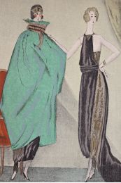 BEER : Les Deux Soeurs. Manteau et robe pour le soir, de Beer (pl.54, La Gazette du Bon ton, 1920 n°7) - Erste Ausgabe - Edition-Originale.com