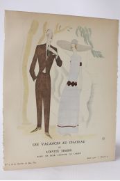 BEER : Les Vacances au Château ou l'invité timide. Robe, de Beer. Costume, de Larsen (pl.51, La Gazette du Bon ton, 1922 n°7) - Erste Ausgabe - Edition-Originale.com