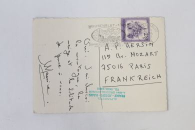 BEJART : Carte postale autographe signée adressée à André-Philippe Hersin : 