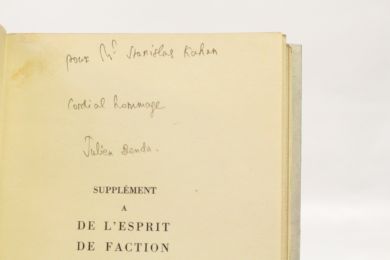 BENDA : Supplément à l'esprit de faction de Saint-Evremond - Libro autografato, Prima edizione - Edition-Originale.com