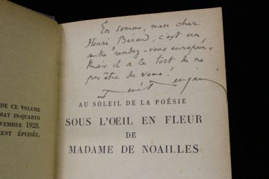 BENJAMIN : Au soleil de la poésie, sous l'oeil en fleur de madame de Noailles - Autographe, Edition Originale - Edition-Originale.com