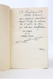 BENJAMIN : La table et le verre d'eau - Autographe, Edition Originale - Edition-Originale.com