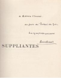 BENOIT : Les suppliantes - Signiert, Erste Ausgabe - Edition-Originale.com