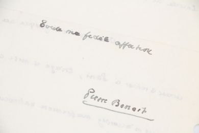 BENOIT : Lettre autographe datée et signée à propos de ses impressions de voyage qu'il souhaite partager avec son ami - Autographe, Edition Originale - Edition-Originale.com