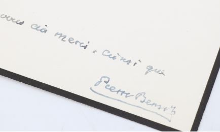 BENOIT : Lettre autographe datée et signée remerciant son correspondant - Libro autografato, Prima edizione - Edition-Originale.com