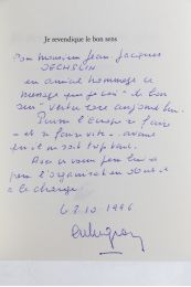 BERGERON : Je revendique le bon sens - Autographe, Edition Originale - Edition-Originale.com