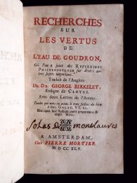 BERKELEY : Recherches sur les vertus de l'eau de goudron - First edition - Edition-Originale.com