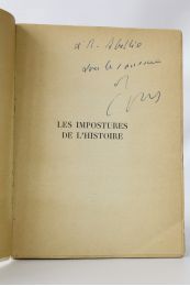 BERL : Les impostures de l'histoire - Autographe, Edition Originale - Edition-Originale.com