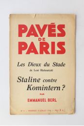 BERL : Staline contre Komintern? - In Pavés de Paris N°5 - First edition - Edition-Originale.com
