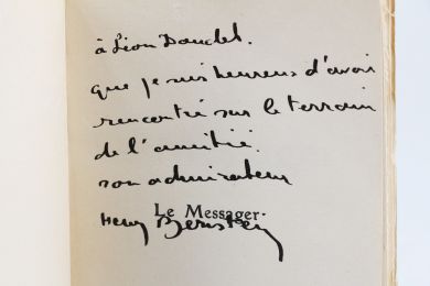 BERNSTEIN : Le messager - Libro autografato, Prima edizione - Edition-Originale.com