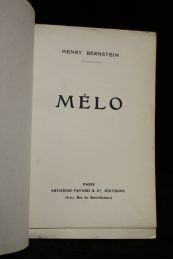 BERNSTEIN : Mélo - Signed book, First edition - Edition-Originale.com