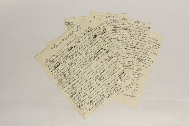 BLANCHE : Manuscrit autographe signé de l'éloge funèbre de Serge Diaghilev - Signed book, First edition - Edition-Originale.com
