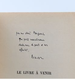 BLANCHOT : Le livre à venir - Signiert, Erste Ausgabe - Edition-Originale.com