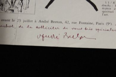 BLANCHOT : Lettre tapuscrite à Breton plus questionnaire signé par Breton - Autographe - Edition-Originale.com