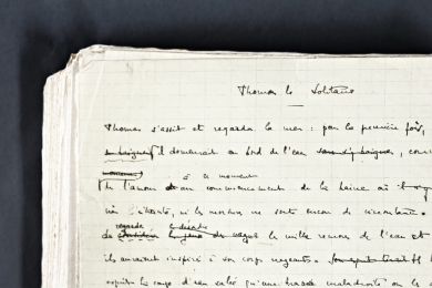 BLANCHOT : Manuscrit et tapuscrit de Thomas le Solitaire - Edition Originale - Edition-Originale.com