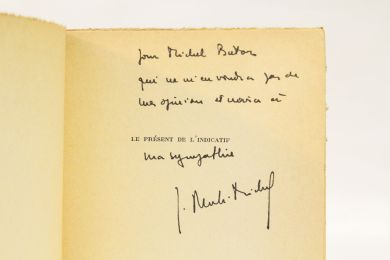 BLOCH-MICHEL : Le présent de l'indicatif. Essai sur le Nouveau roman - Libro autografato, Prima edizione - Edition-Originale.com
