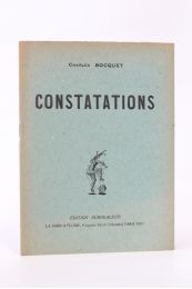 BOCQUET : Constatations - Prima edizione - Edition-Originale.com