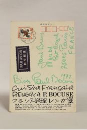 BOCUSE : Carte postale adressée depuis Tokyo à Jani Brun - Signed book, First edition - Edition-Originale.com
