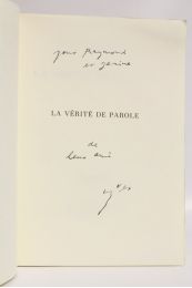BONNEFOY : La vérité de parole - Autographe, Edition Originale - Edition-Originale.com