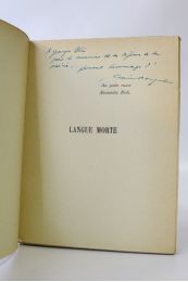 BOSQUET : Langue morte - Autographe, Edition Originale - Edition-Originale.com