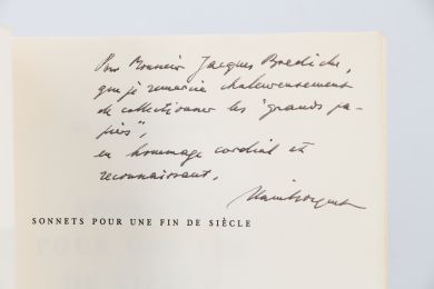 BOSQUET : Sonnets pour une fin de siècle - Signed book, First edition - Edition-Originale.com
