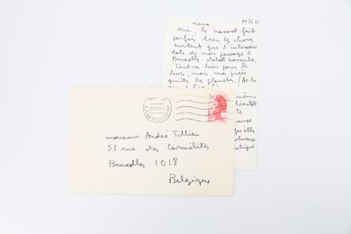 BOUDARD : Bristol manuscrit adressé à son grand ami le journaliste bruxellois, également grand ami et biographe de Georges Brassens, André Tillieu lui présentant ses voeux pour l'année 1984 - Libro autografato, Prima edizione - Edition-Originale.com