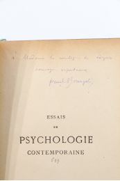 BOURGET : Essais de psychologie contemporaine - Autographe - Edition-Originale.com