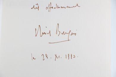 BOURGOIS : Un Néant moins tranquille - Autographe, Edition Originale - Edition-Originale.com