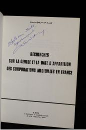 BOUVIER-AJAM : Recherches sur la genèse et la date d'apparition des corporations médiévales en France - Signed book, First edition - Edition-Originale.com