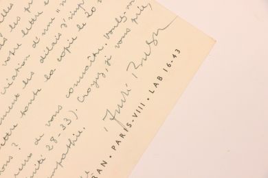 BRETON : Lettre autographe signée inédite adressée à Sarane Alexandrian - Signiert, Erste Ausgabe - Edition-Originale.com