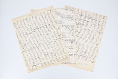 BRETON : Manuscrit autographe signé complet du discours prononcé le 22 février 1952 à la salle Wagram en faveur des condamnés à mort espagnols - Autographe, Edition Originale - Edition-Originale.com