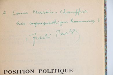 BRETON : Position politique du surréalisme - Autographe, Edition Originale - Edition-Originale.com