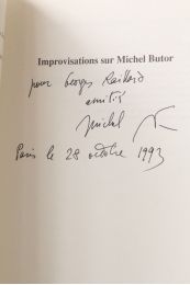 BUTOR : Improvisations sur Michel Butor - Signiert, Erste Ausgabe - Edition-Originale.com
