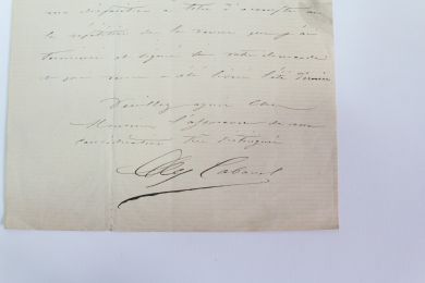 CABANEL : Lettre autographe signée à propos de son plus célèbre tableau : la Naissance de Vénus - Signiert, Erste Ausgabe - Edition-Originale.com