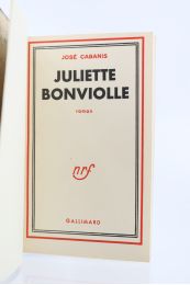 CABANIS : Juliette Bonviolle - First edition - Edition-Originale.com